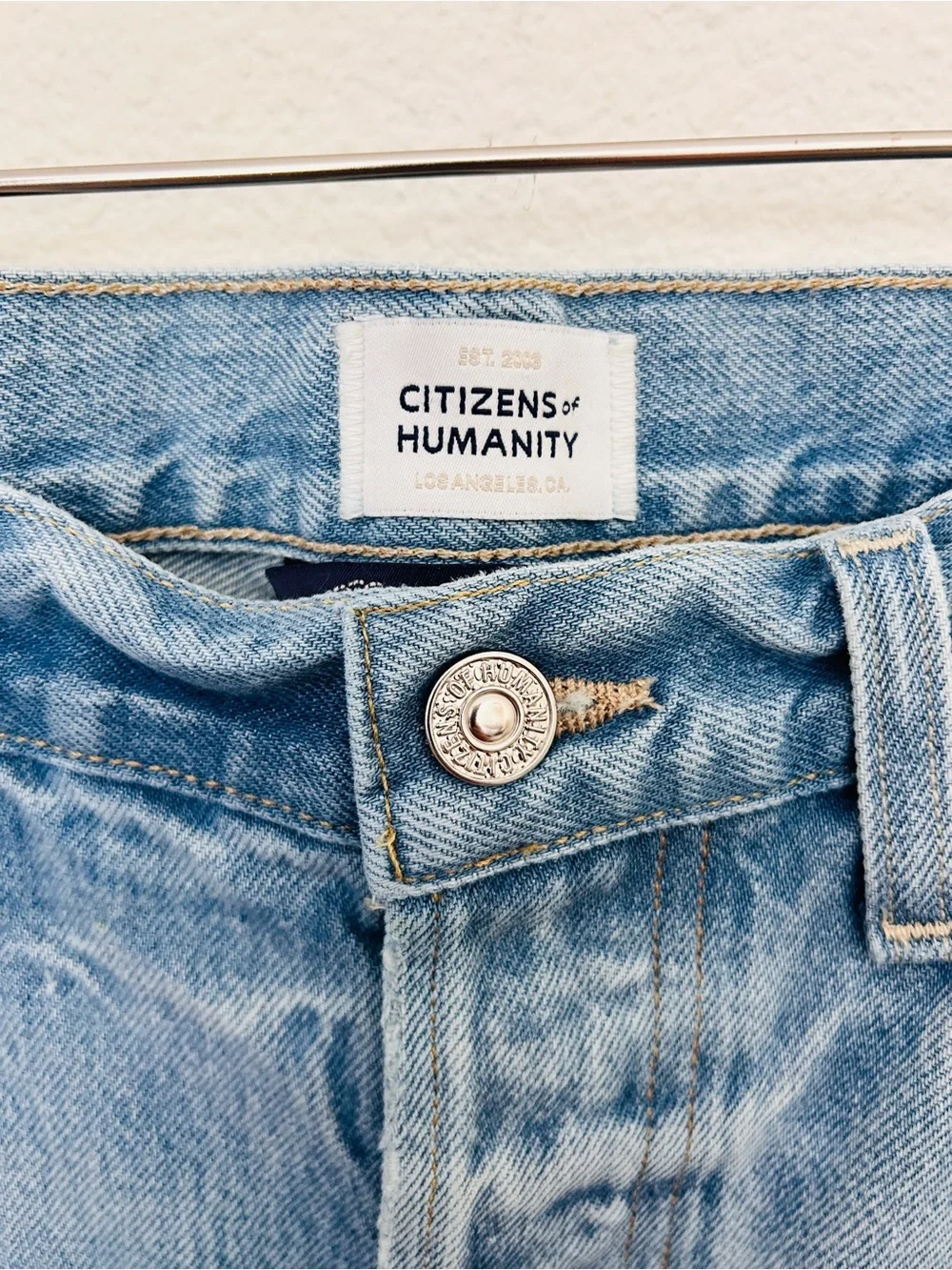 Citizens Of Humanity Ayla Baggy Cuffed Crop Jeans Blue Denim Women's Size 26 - Picture 7 of 16